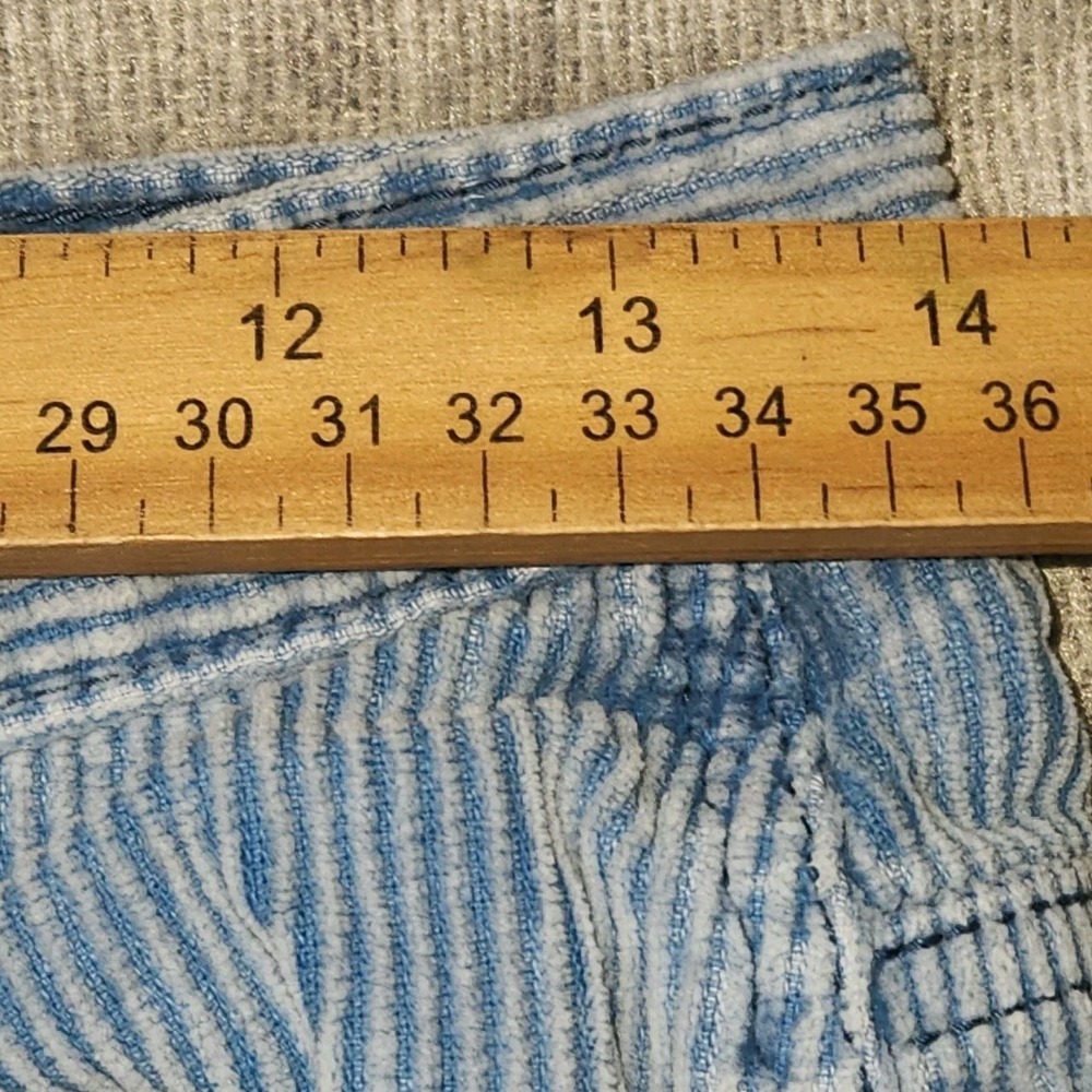 BDG Light Blue Striped Cargo Shorts - Picture 6 of 8